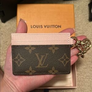 (SOLD) Authentic Louis Vuitton Charms Pink and Brown Key & Card Holder
